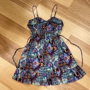 Printed Cotton Fit and Flare Dress